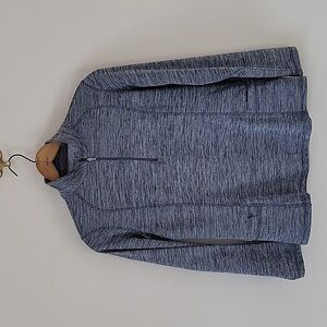 IBKUL Grey Space Dye 1/4 Zip Pullover Size Small